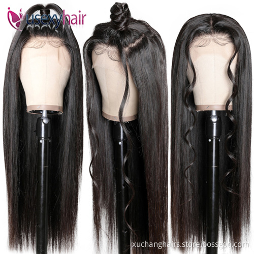 Cuticle aligned hair frontal lace wigs 100% virgin human hair lacefront wig 250 density transparent hd full lace human hair wigs